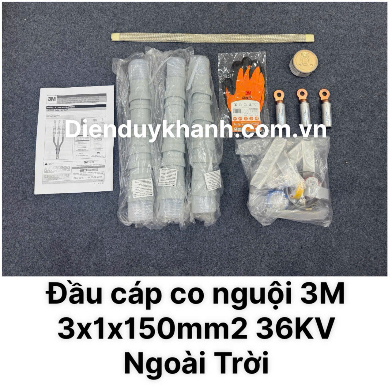 Đầu Cáp Co Nguội Trung Thế Ngoài Trời 36KV OD 1C QTII(L)8S-13-150 ( 3x1x150mm2)